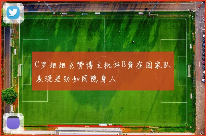 C罗姐姐点赞博主批评B费在国家队表现差劲如同隐身人